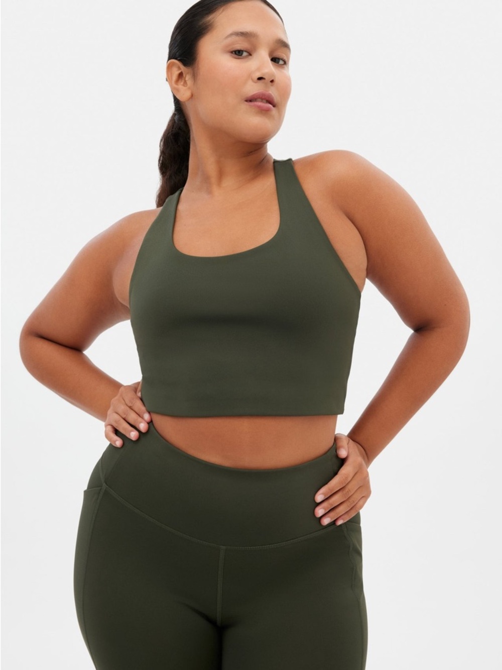 girlfriend collective Paloma Racerback Bra in Terrace Size S